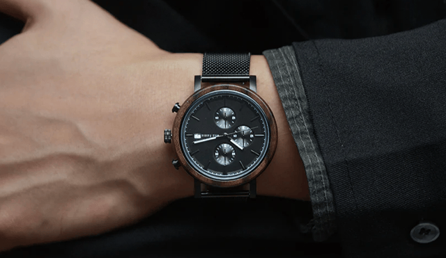 経年と共に自分だけの時計に 高級木材黒檀 ステンレスでできたシックな腕時計 Chrono Wxl Ignite イグナイト