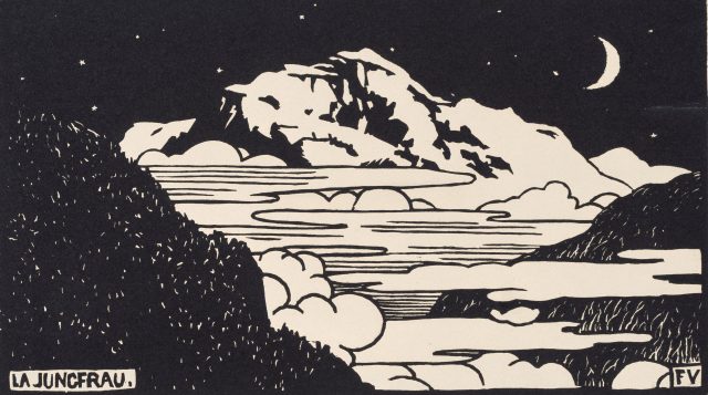 フェリックス・ヴァロットン「ユングフラウ」1892年 木版、紙 14.4×25.5cm 三菱一号館美術館
