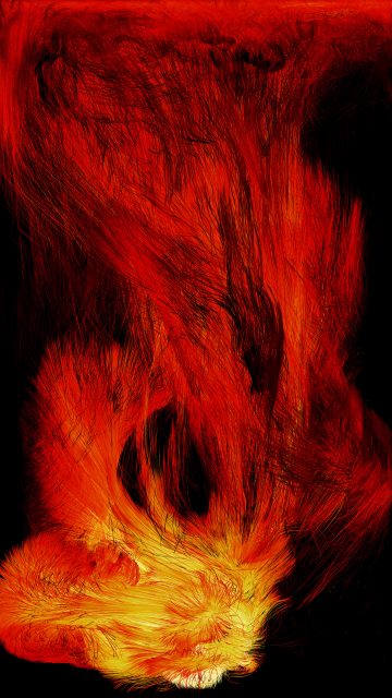 『憑依する炎』©チームラボ