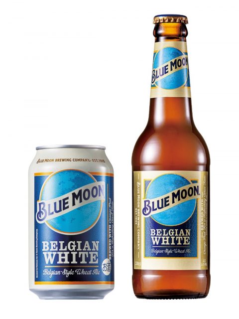 BLUE MOON Can 330ml　378円、BLUE MOON Bottle 330ml　 448円（ともに税別）