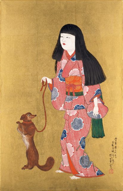 岸田劉生 《狗をひく童女》1924年