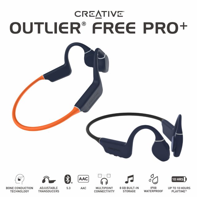 「Creative Outlier Free Pro+」カラー：マット ブラック/ミッドナイト ブルー、オレンジ/ミッドナイト ブルー 登場記念特価：18,240円（税込）