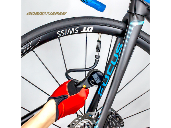 GORIXから高圧に対応したデジタル表記・空気圧計付き自転車用携帯 