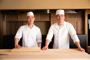 「鮨 うき世」の藤澤琢史 と「鮨 村山」の村山大作氏