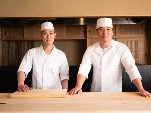 「鮨 うき世」の藤澤琢史 と「鮨 村山」の村山大作氏