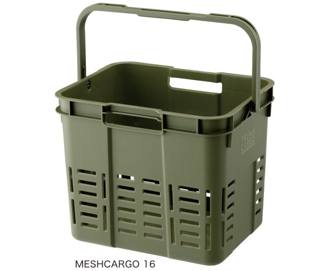 MESHCARGO 16 ¥1,980、容量：16L、カラー：グリーン／ブラック、サイズ：W340×D262×H265mm