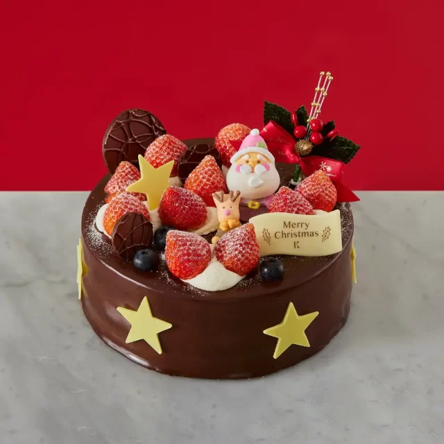 クリスマス チョコレートケーキ 5号5,500円、6号7,500円