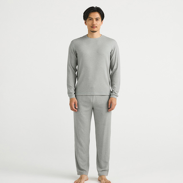 Wool Sense Men ラウンドネック長袖トップ / パンツ：19,800円