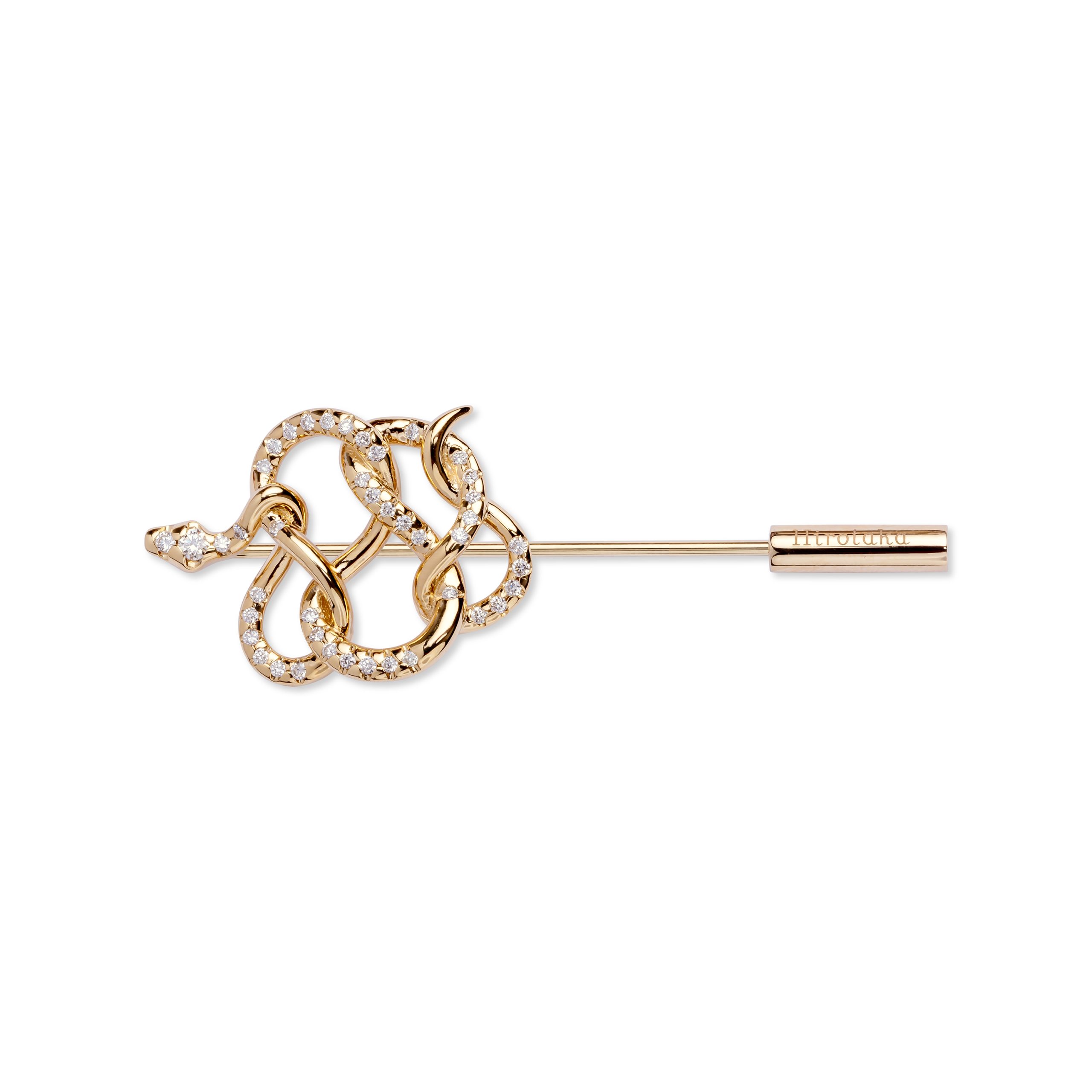 Snake Knot K18ダイヤモンドブローチ Diamond 0.23ct ¥550,000