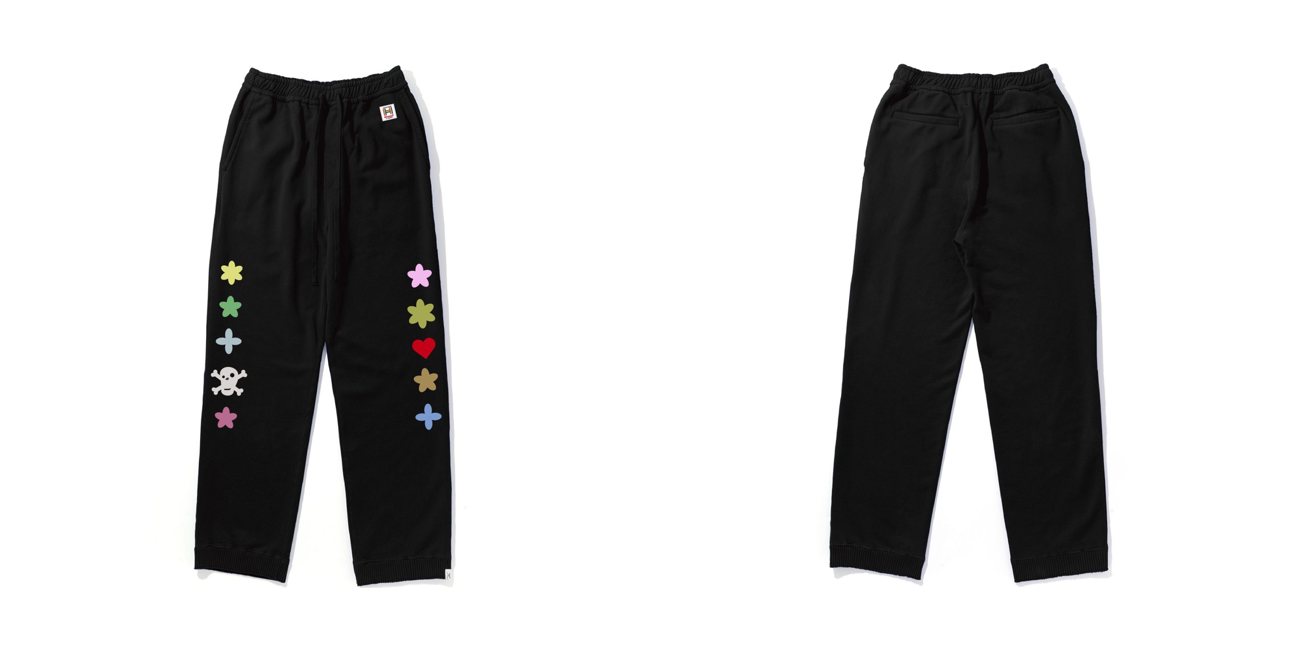 Flower Skull Straight Wide Pants（BLACK）￥58,300／Photo by Taka Ishizaki（wolf and Wolff）